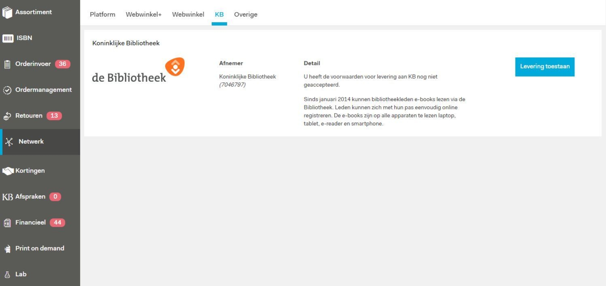 De beschikbaarheid van e-books